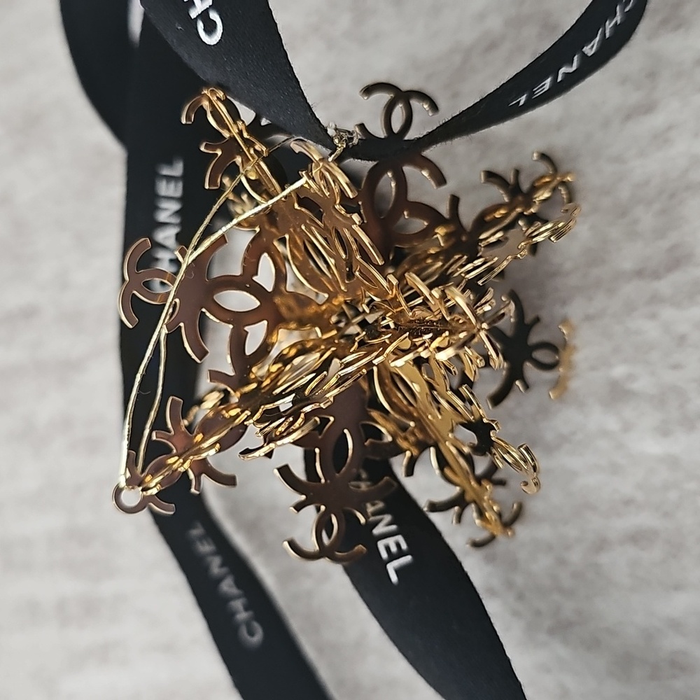 Chanel Gold Christmas Ornament